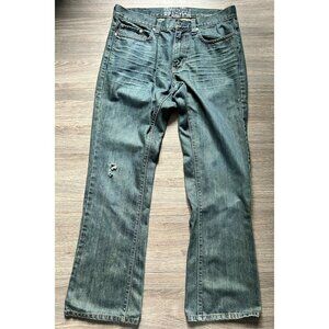 Kenneth Cole Reaction Jeans Boot Low Rise Zip Fly Blue Men Size 30x30